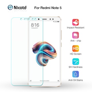 nicotd 2.5d 9h premium vidrio templado para xiaomi redmi note 5 protector de pantalla endurecido película protectora para redmi note 5 5.99"