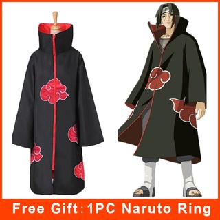 Naruto Akatsuki Itachi Uchiha Anime Cosplay Disfraces Chaqueta Hombres Mujeres Capa Túnica Abrigo