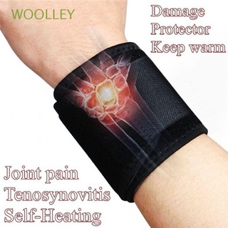 WOOLLEY Men Women Wristband Magnet Wrist Pain Relief Health Care Keep Warm Support Brace Guard Self-heating Wrist Protector 1pair Tourmaline Sports Wristband/Multicolor