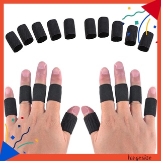 largesize 10pcs elástico protector de dedo manga soporte artritis deporte ayuda recta envoltura