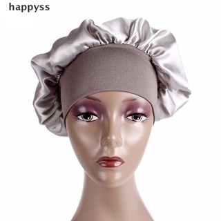 [happyss] gorro de satén sólido para el cabello, diseño de sueño, gorro de ducha, herramientas de peinado