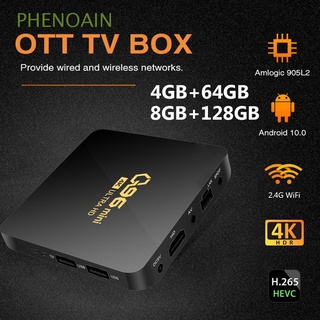 PHENOAIN Q96 Mini 2022 Nuevo Set Top Box 4K H . 265 Amlogic S905L Quad Core TV Reproductor Multimedia 8GB + 128GB Home Theater Smart 2.4G WIFI Android 10.0
