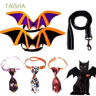 taisha divertido mascota corbata mascota regalo perro disfraces alas murciélago decoración de halloween lindo accesorios para mascotas adorable negro cosplay perro vestir