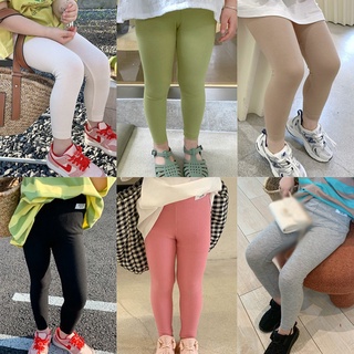 Leggings de los niños niñas Color caramelo pantalones delgados verano ropa exterior Modal recortado pantalones