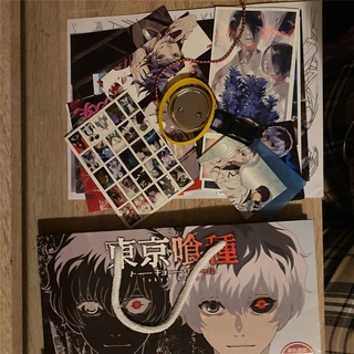 KERAES Special Tokyo Ghoul Gift Bag School Supplies Postcard Anime Tokyo Ghoul Stickers Cute Bookmark Poster Japanese Anime Badge Collection Toy (2)
