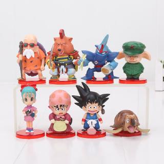 8 unids/set Dragon Ball Z WCF Son Goku chichi DWC Gohan Piccolo Vegeta Nappa Raditz Freeza PVC figura de acción modelo de juguete (2)