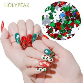 Holypeak Espumante en forma De mezcla/flotador De nieve/corazón/brillante 3d/lentejuelas Para decoración De árbol De navidad/uñas