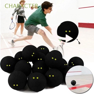 Herramienta de entrenamiento de personajes raquetas de Squash bolas de goma doble amarillo punto Squash bola de dos puntos amarillos/Multicolor