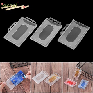 YOLAN 1/3pcs New Work Card Holders Portable Practical Card Sleeve Name Card ID Business Case Hard Plastic Protector Cover Office School Multi-use Badge ID Card Pouch (1)