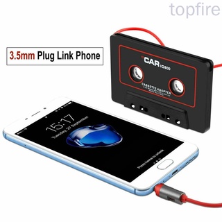 Topfire.car adaptador de Cassette de 3,5 mm AUX macho conector de cinta de Cassette de coche convertidor para reproductor de CD MP3