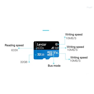 Lexar TF tarjeta de lectura velocidad 95MB/s velocidad de escritura 20MB/s Micro SDHC clase 10 UHS-I U1 V10 A1 tarjetas de memoria 64GB (3)
