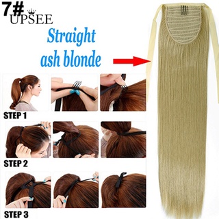 Upsee mujeres encuadernación cola de caballo cola de caballo Clip en extensiones de pelo piezas de pelo (3)