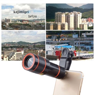 [kejimigri] lente de cámara de telescopio hd con zoom óptico 12x clip para teléfono móvil universal [kejimigri]