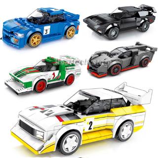 CHAMPIONS city creator coche de carreras lego velocidad campeones policía swat vehículo super moc coche f1 modelo bloques de construcción mech juguetes para niño technic