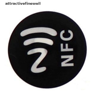 [attractivefinewell] 1pcs impermeable pet material nfc pegatinas inteligentes ntag213 etiquetas para todos los teléfonos