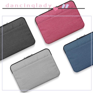 Dancinglady 11 13 14 15 pulgadas doble Zipper bolso de Moda impermeable gran capacidad Bolsa Universal estuche Manga/Multicolor