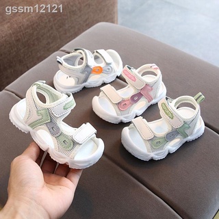 Hombres y mujeres sandalias de bebé verano nuevos zapatos de playa 0-5-9 años de edad 3 niño niño zapatos niños Baotou anti-kick leis (1)