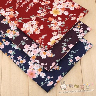 nuevos productosTela de bricolaje hecha a mano \ / estilo japonés flor de durazno estilo japonés patchwork bronceado tela de algodón impresa