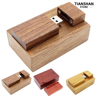 Tianshan 4-32GB Wooden Craved Mini U Disk USB Flash Drive Memory Stick Pendrive Gift Box