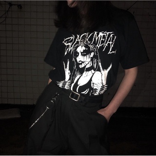 [COD&Ready stock] tshirt for women Gothic T-shirt Harajuku tops female print summer kpop anime fashion T-shirt Plus Size (6)