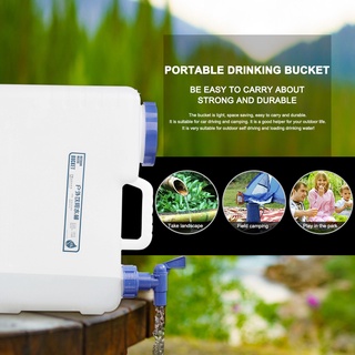 hermoso recipiente portátil de agua de 10l 15l con grifo y 2 asas para acampar picnic