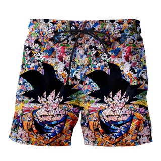 Nuevo verano playa hombres mujeres pantalones cortos impreso 3D Dragon Ball Naruto una pieza moda Casual tabla pantalones cortos para hombre (4)
