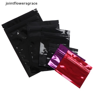 jgcl 100 bolsas de papel de aluminio mate de plástico con cremallera bolsas de embalaje con cierre de cremallera bolsas de gracia