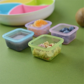 Recipientes herméticos de plástico pequeños con tapas para almacenamiento de alimentos para bebés (7)
