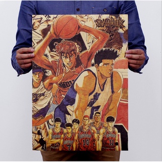 Home Decor Adesivos Papel Poster Retro Anime - Slam Dunk 51x35.5cm Posters (1)