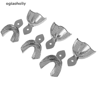 ogiaoholiy bandejas de impresión de metal autoclavable dental de acero inoxidable superior + inferior elegir cl