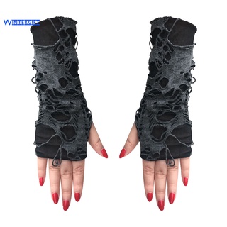 Wintergift guantes de Cosplay transpirables de medio dedo estilo Punk guantes cómodos Cosplay accesorios (6)