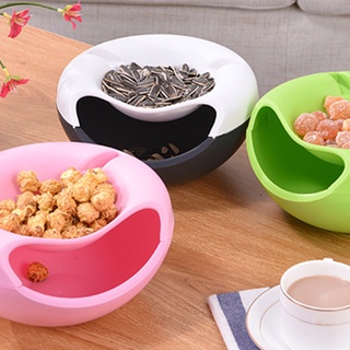 Double Layer Melon Seed Dish Dry Fruit Basket Takes Melon Seed Magic Ware (6)