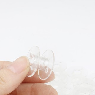 25 piezas de plástico transparente para máquina de coser para el hogar, bobinas vacías (6)