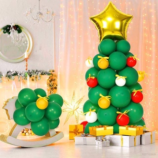 Navidad Tema Fiesta Decoraciones Árbol De Papel De Aluminio Globos Necesidades Suministros Estrella Cinta Escena Diseño Alce San