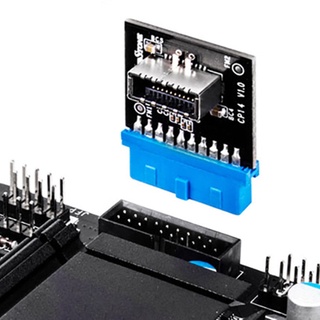 mainsaut convertidor tarjeta de alta velocidad estable transmisión plug play usb3.0 19pin a type-e 20pin placa base cabecera para escritorio