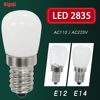 Nignji Mini E14 E12 COB luz LED Blub 2835 SMD lámpara para refrigerador nevera congelador