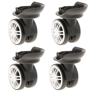 4 piezas casters maleta de equipaje de repuesto ruedas giratorias rueda yj-002 negro