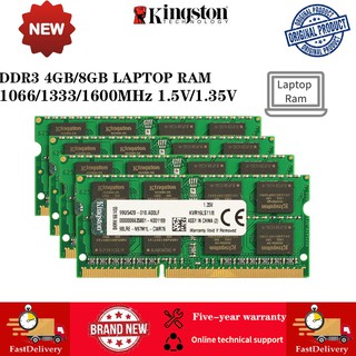 Kingston-Memoria RAM Para Portátil (4 Gb , 8 DDR3 , 1600/1333/1066 Mhz , PC3-12800 DDR3L CL9)