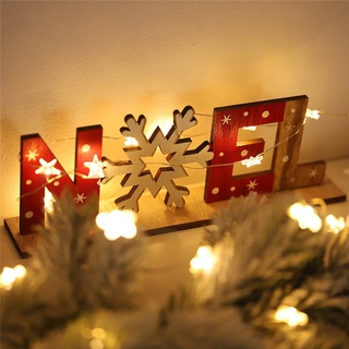 copo de nieve santa claus muñeco de nieve navidad alfabeto de madera adornos de navidad (9)