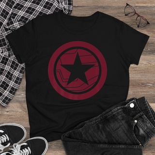 Moda Cómoda Camiseta Super Marvel El Halcón Y El Invierno Soldado Bucky Rojo Logo Algodón Estilo