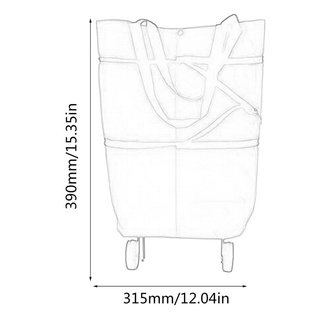 portátil plegable bolsa de compras oxford tela pull cart multifuncional compras (4)