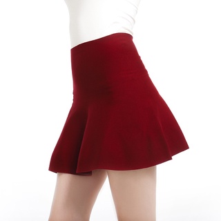 mujer moda otoño e invierno falda plisada falda de cintura alta fondo falda (5)