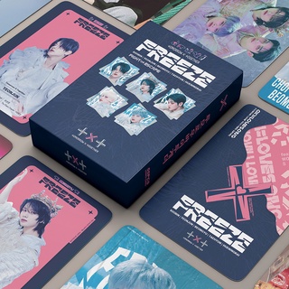 54 unids/caja kpop txt nuevo álbum freeze lomo tarjeta foto tarjeta postal estrella coreana mañana x juntos tarjeta de fotos