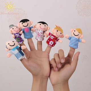 Set de marionetas de dedo 6 piezas/juego de títeres educativos para miembros de la familia