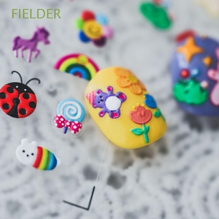 FIELDER Japanese DIY Nail Art Decoration Cute Manicure Accessories Nail Art Stickers Ice Cream Animals Colorful Rainbow Cartoon Lovely Nail Decal