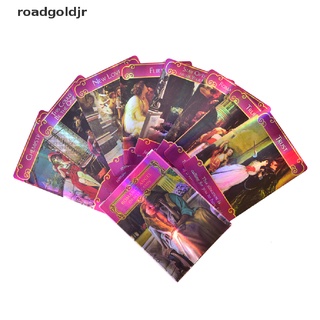 rgj holográfico romance angels oracle tarot cartas inglés juego de mesa juego de juego de oro