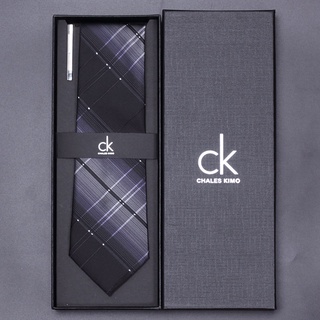 Pequeño CK corbata de los hombres de la raya formal vestido negro de negocios de los hombres de la boda del novio camisa 6cm bo