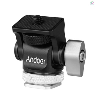 Nuevo Andoer Mini Monitor de montaje trípode cabeza de zapato frío adaptador de aleación de aluminio 1/4 pulgadas tornillo para montaje de cámara Monitor Flash micrófono LED luz de relleno