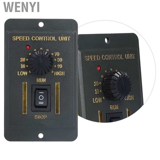 Wenyi Motors Governor High Power Adjustable AC 220V -10 ~ + 50℃ Motor Speed Controller Mini with CW CCW Switch for Printing