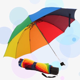Paraguas grande paraguas de Color paraguas al aire libre arco iris Color Anti-UV sombrillas compactos